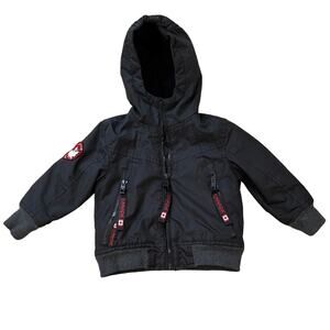 Canada Weathergear Black Hooded Bomber Jacket 2T